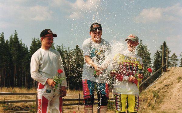 Vas. Ari Åstedt, V-P Seppälä ja Janne Iivonen Rauma SM 250cc motocross 1993